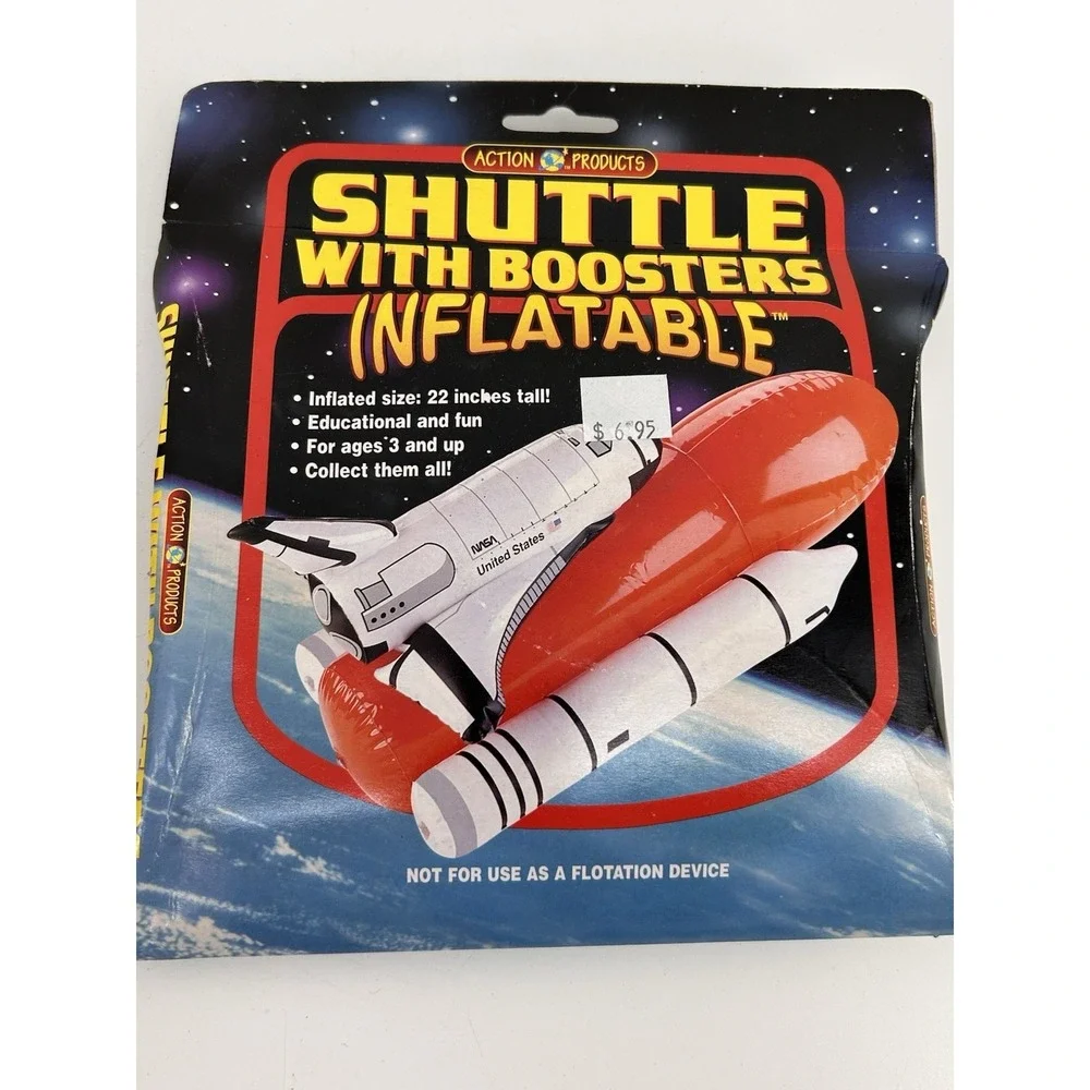 Vintage 1998 Action Products Inflatable Space Shuttle Toy Lot Of 2
